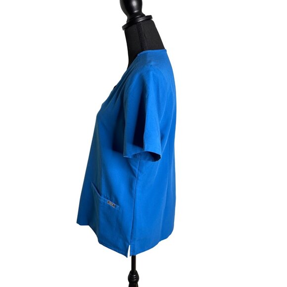 Figs Women's Casma Three-Pocket Scrub Top Royal Blue M - Picture 4 of 8